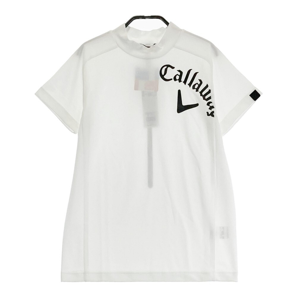 【新品】CALLAWAY キャロウェイ 2022年モデル ハイネック 半袖Tシャツ ホワイト系 S [240101154457] ゴルフウェア レディース_画像1