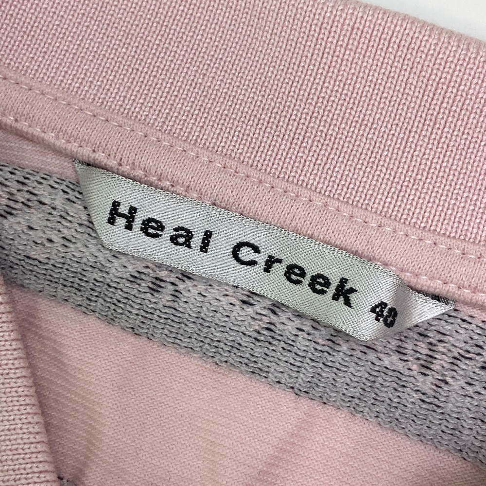 HEAL CREEK ヒールクリーク 半袖ポロシャツ ボーダー柄 ピンク系 40 [240101154811] ゴルフウェア レディース_画像4