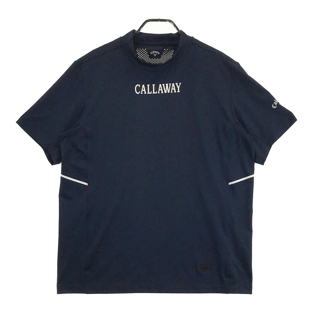 CALLAWAY キャロウェイ 2023年モデル モックネック半袖Tシャツ ネイビー系 3L [240101156544] ゴルフウェア メンズ_画像1