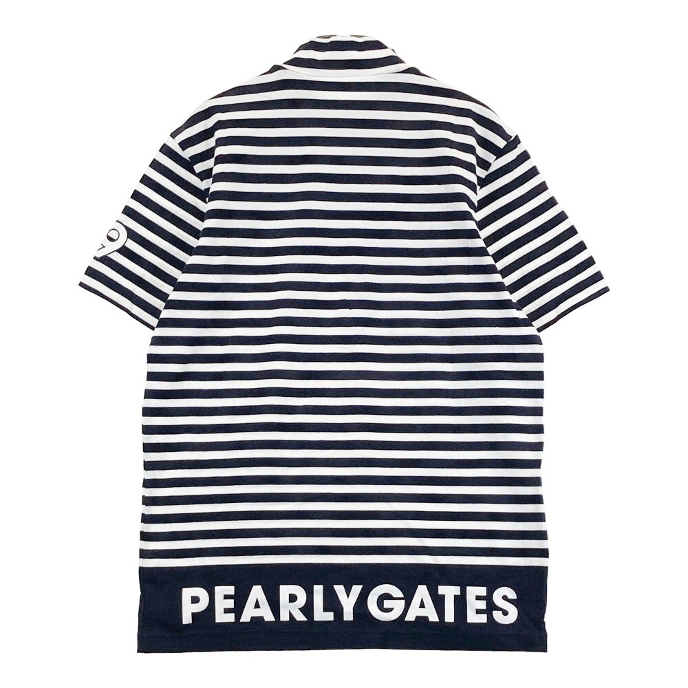 PEARLY GATES パーリーゲイツ ハイネック 半袖Tシャツ ボーダー柄 ホワイト系 5 [240101154363] ゴルフウェア メンズ_画像2