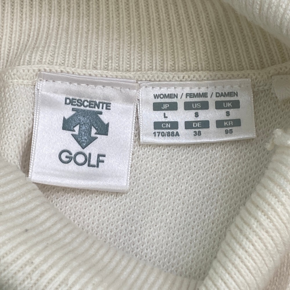 DESCENTE GOLF Descente Golf ta-toru шея вязаный свитер "в елочку" рисунок серый серия L [240101158164] Golf одежда женский 