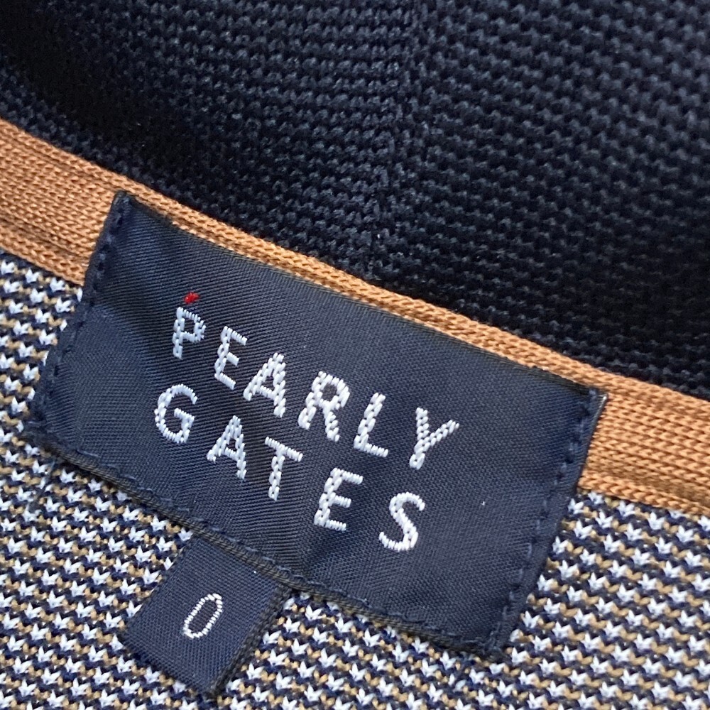 PEARLY GATES パーリーゲイツ 2023年モデル ニット ジップパーカー チェック柄 ネイビー系 0 [240101156284] ゴルフウェア レディース_画像3