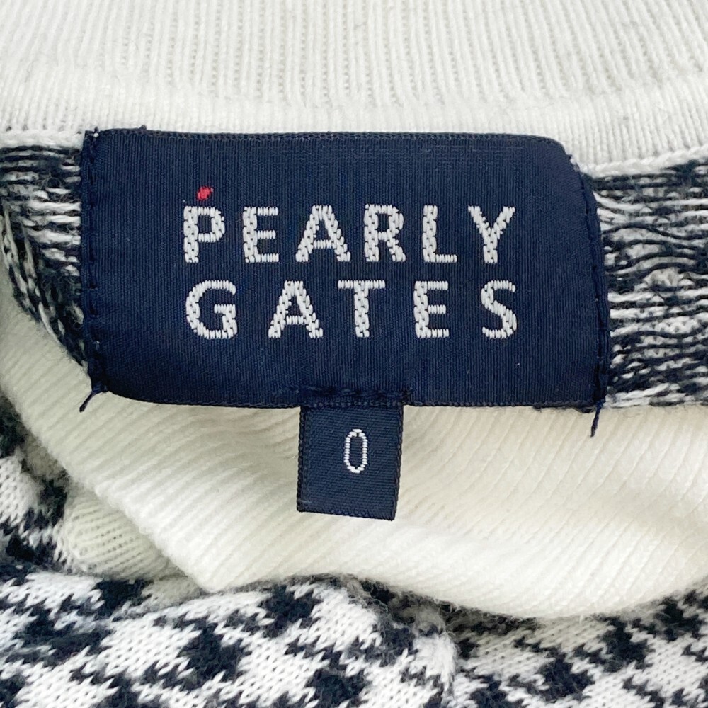 PEARLY GATES パーリーゲイツ タートルネック 長袖ニットセーター 千鳥 総柄 ネイビー系 0 [240101156346] ゴルフウェア レディース_画像3