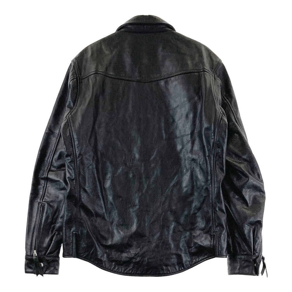 KADOYA カドヤ レザーシャツジャケット ブラック系 L [240001628541] バイクウェア メンズ_画像2