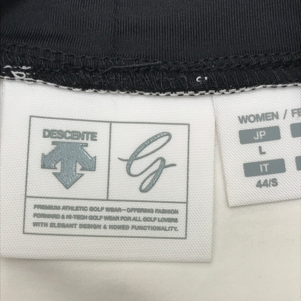 DESCENTE GOLF デサントゴルフ ハイネック 半袖Tシャツ ホワイト系 L [240101132137] ゴルフウェア レディース_画像3