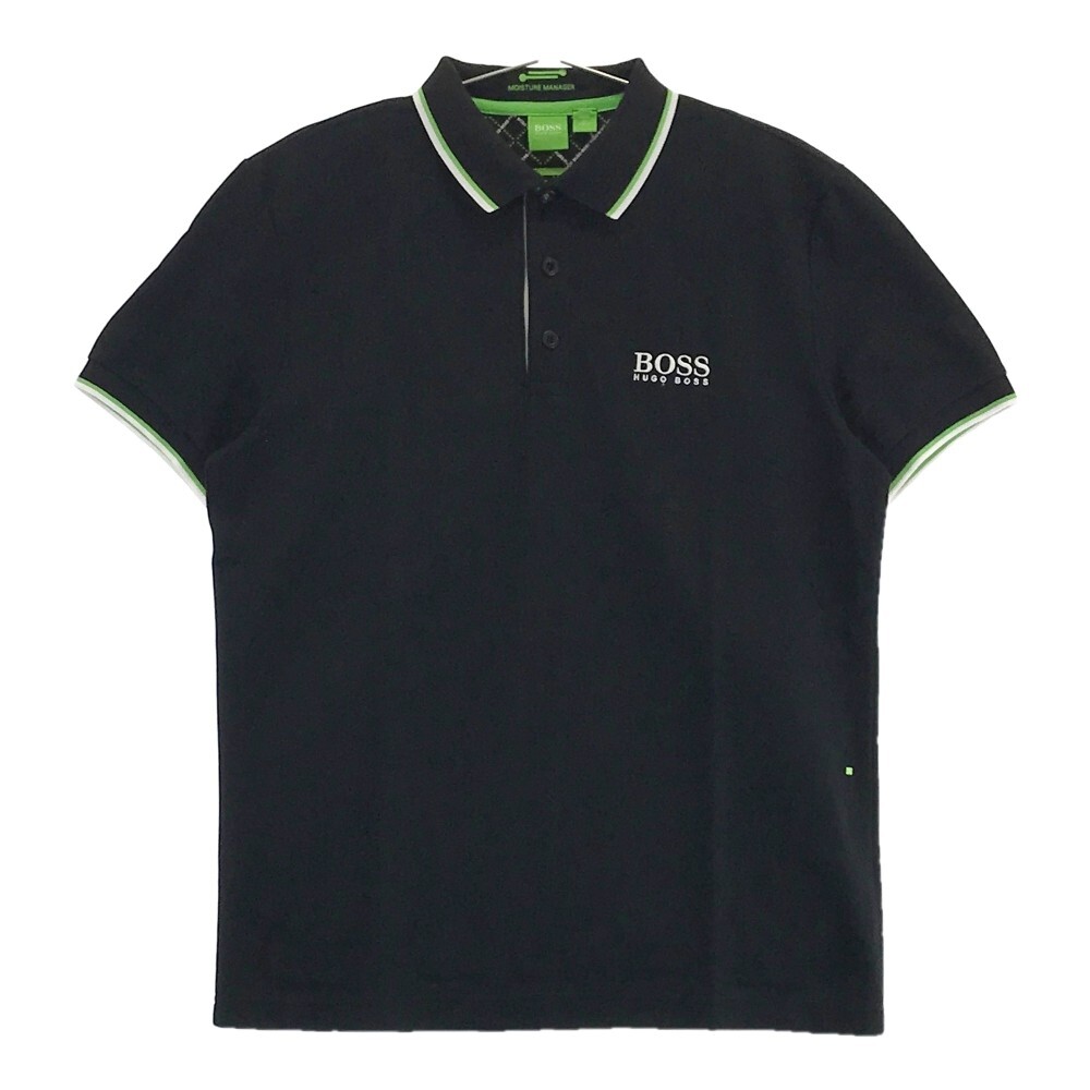 HUGO BOSS GREEN　ヒューゴ ボス グリーン 50263746 半袖ポロシャツ ブラック系 S [240101159525] ゴルフウェア メンズ_画像1