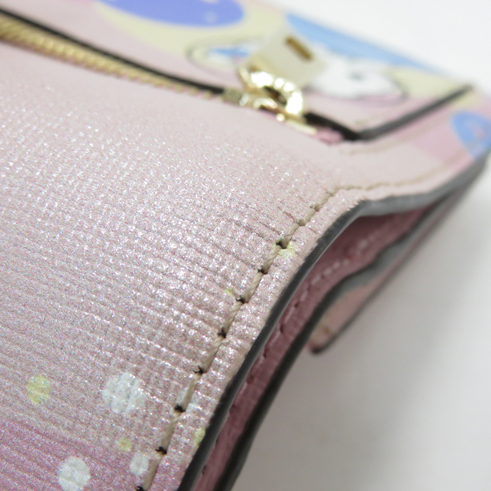 FURLA フルラ ×HELLO KITTY 二つ折り財布 キティ 総柄 ピンク系 [240101154883] レディースの画像8