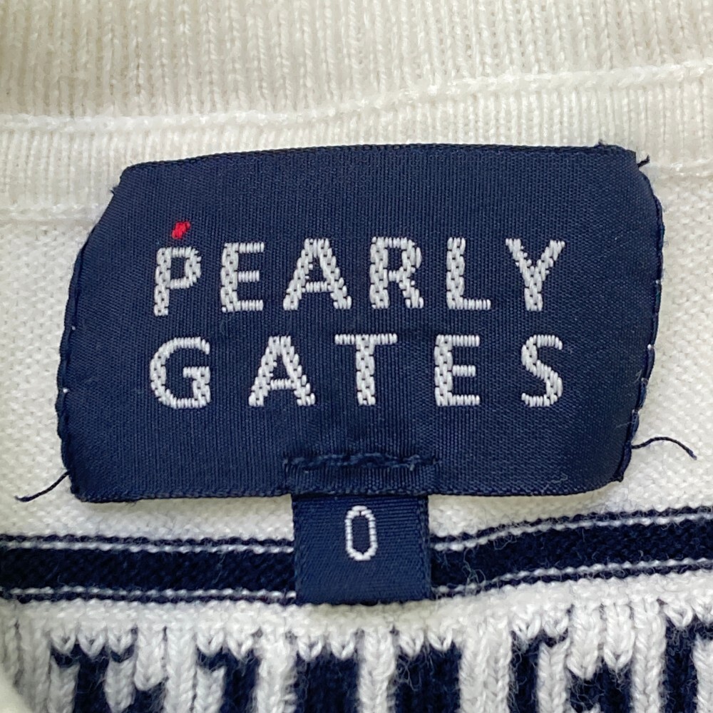 PEARLY GATES パーリーゲイツ 055-5274004 タートル ニット セーター ボーダー ホワイト系 0 [240101159484] ゴルフウェア レディース_画像3