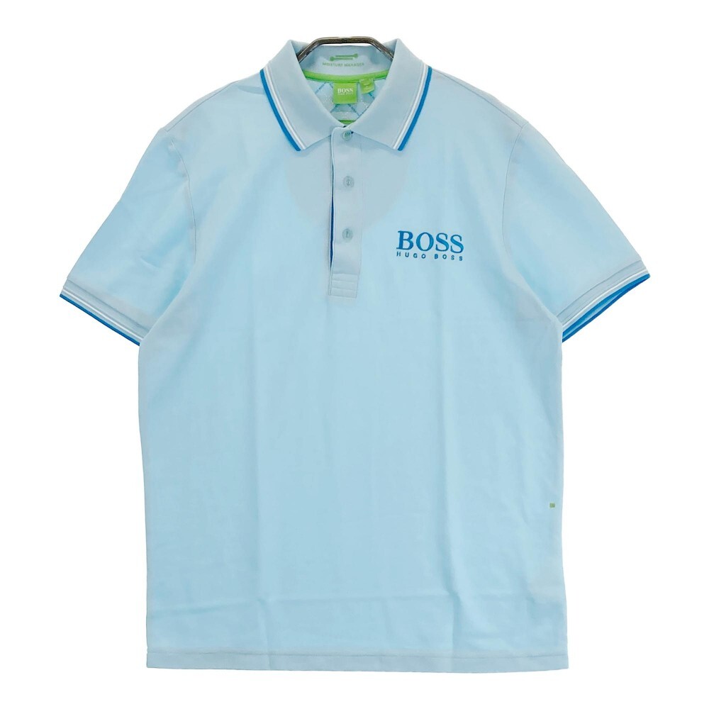 HUGO BOSS GREEN　ヒューゴ ボス グリーン 50209677 半袖ポロシャツ ブルー系 M [240101159524] ゴルフウェア メンズ_画像1