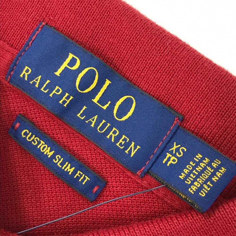 【新品】POLO RALPH LAUREN ポロ ラルフローレン 半袖ポロシャツ ビッグポニー レッド系 XS [240101081416] メンズ_画像4