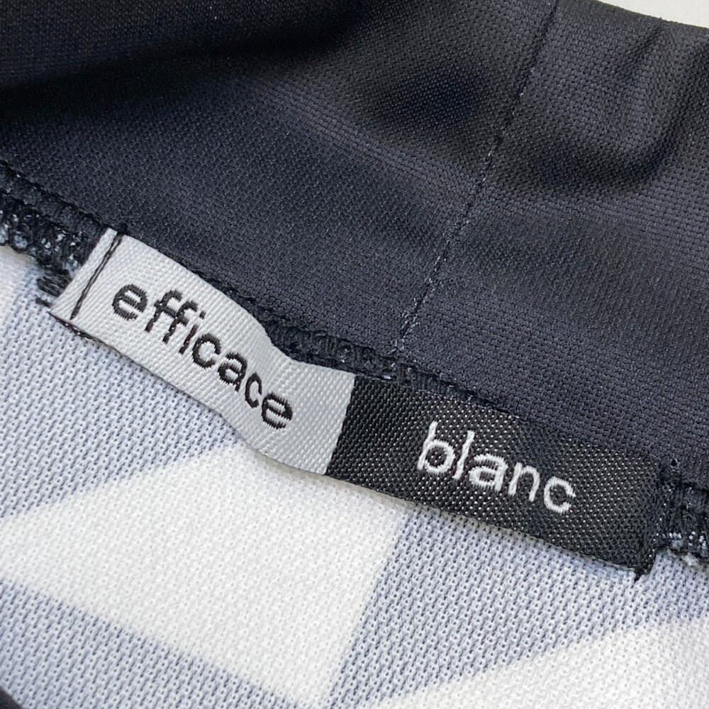 EFFICACE BLANC エフィカスブラン ハイネック ノースリーブシャツ 総柄 ホワイト系 S [240101158350] ゴルフウェア レディース_画像3