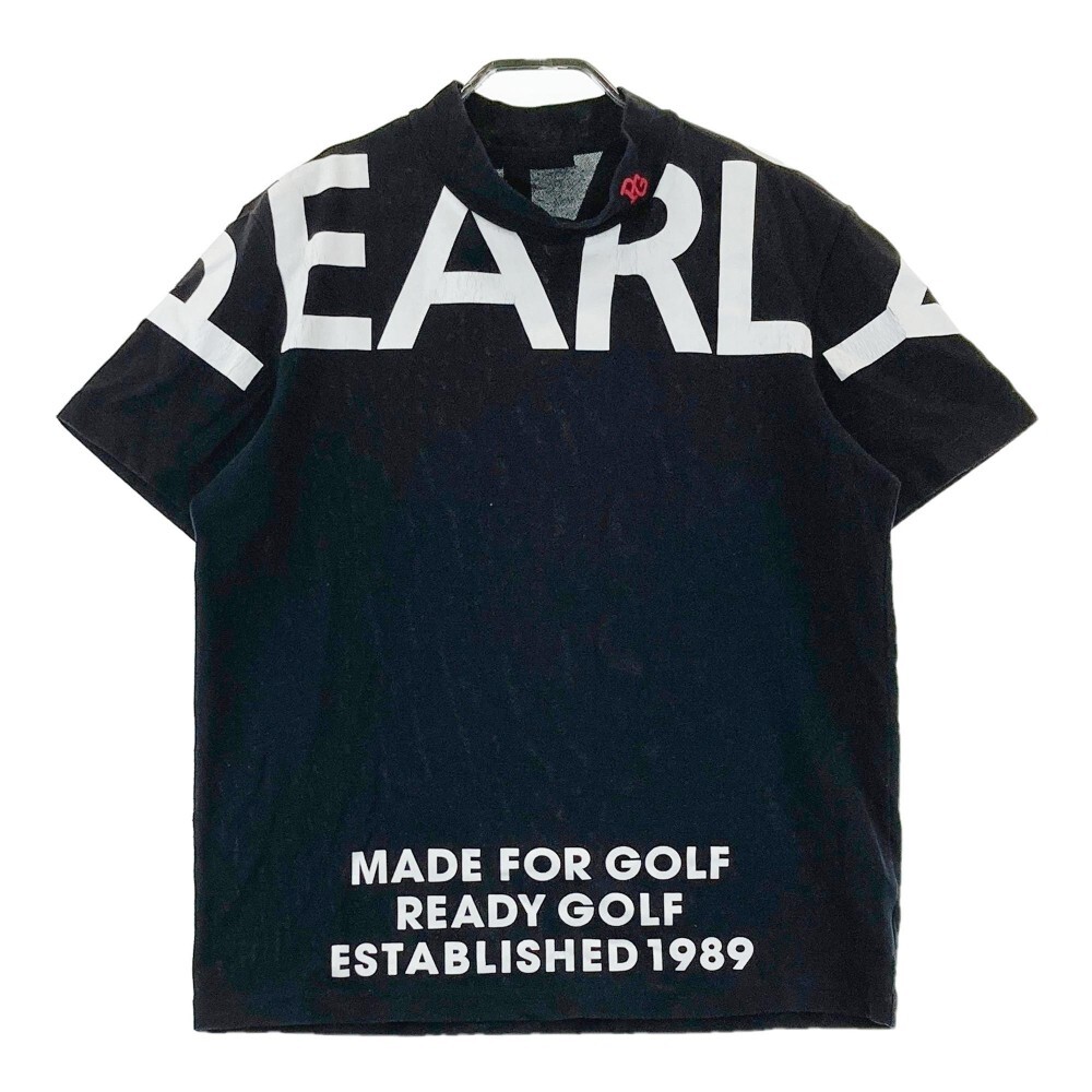 PEARLY GATES パーリーゲイツ ハイネック 半袖Tシャツ ブラック系 4 [240101158435] ゴルフウェア メンズ_画像1
