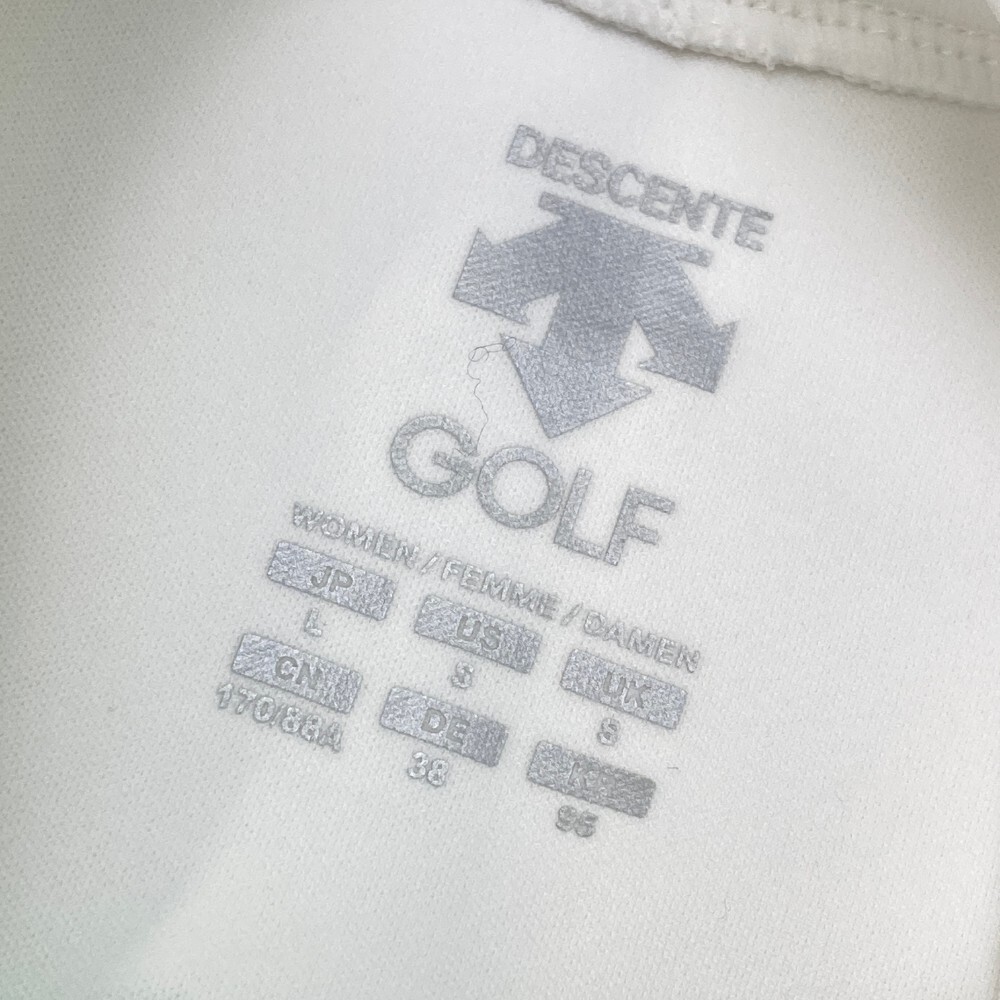 DESCENTE GOLF デサントゴルフ 2022年モデル ハイネック 半袖Tシャツ ホワイト系 L [240101158622] ゴルフウェア レディース_画像3