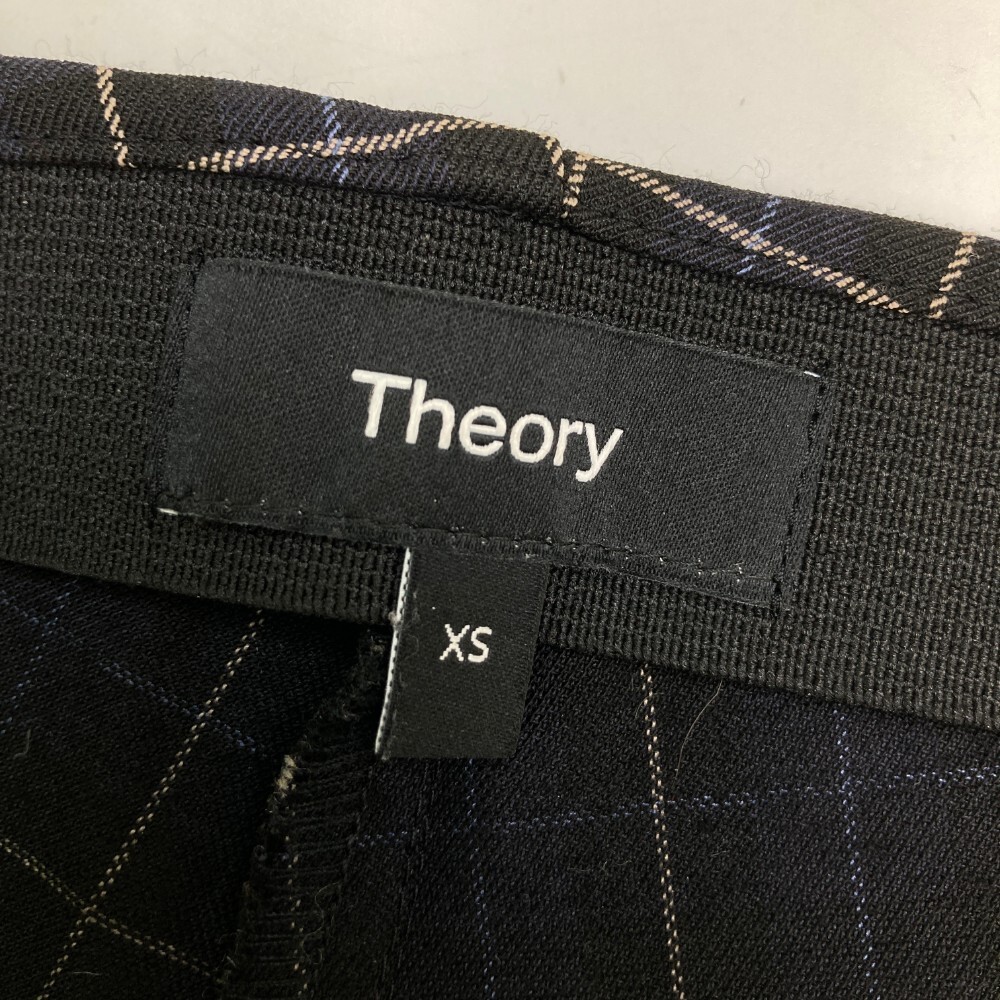 theory セオリー 1406401-990 ストレッチパンツ チェック柄 ネイビー系 XS [240101154896] レディース_画像5