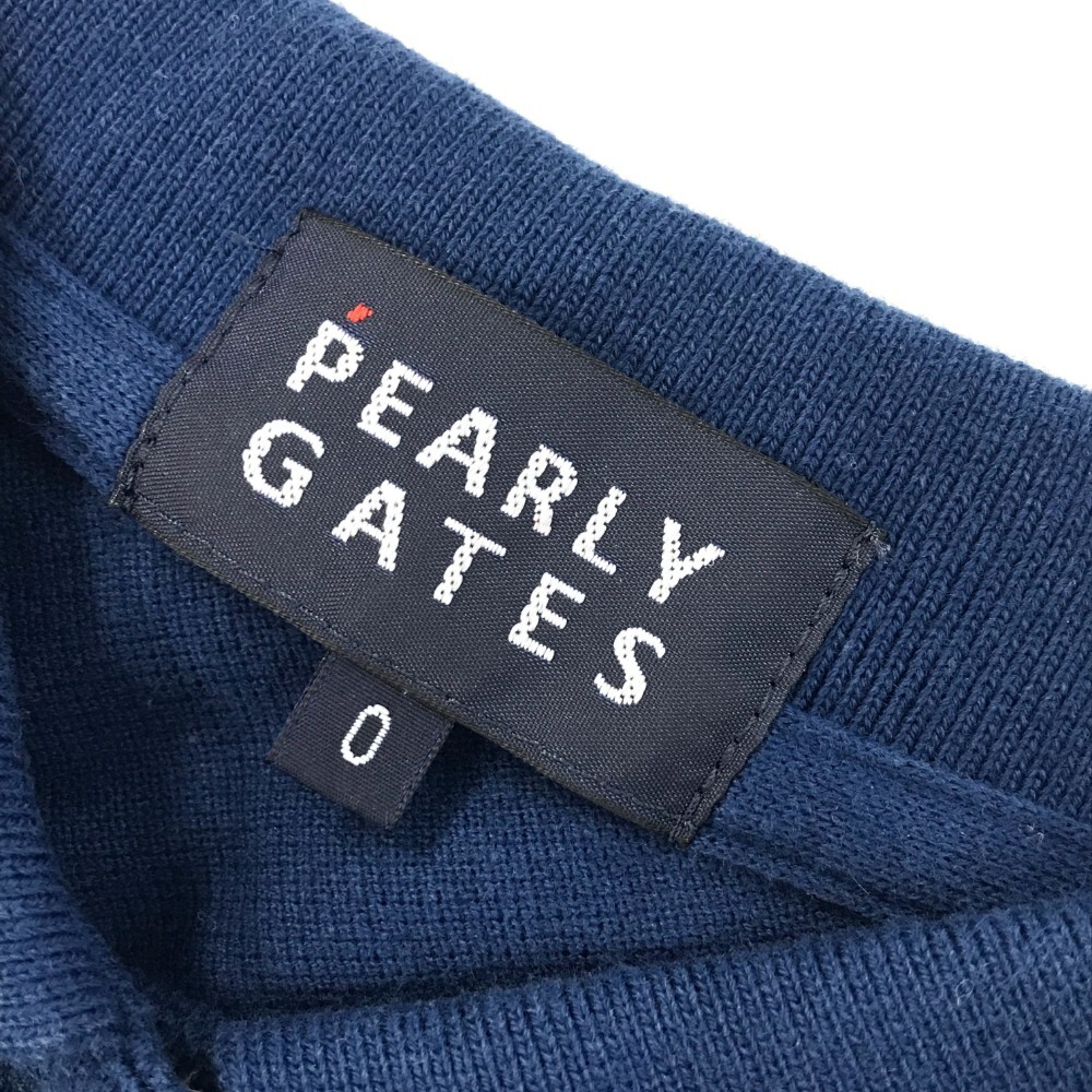 PEARLY GATES パーリーゲイツ 半袖ポロシャツ オズワルド総刺繍 ネイビー系 0 [240101161190] ゴルフウェア レディース_画像4