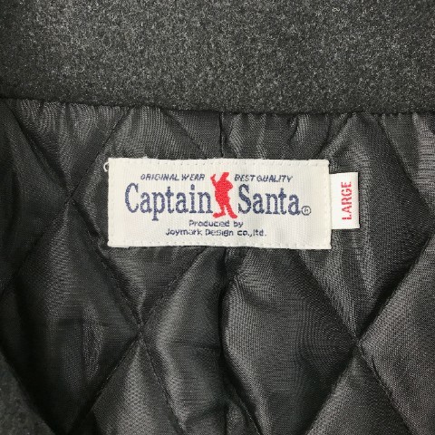 【1円】CAPTAIN SANTA キャプテンサンタ ウール混 中綿ジャケット Pコート グレー系 LARGE [240101020994] メンズ_画像6