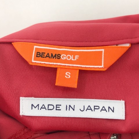 【1円】BEAMS GOLF ビームスゴルフ 2way ジップ ジャケット 刺繍 レッド系 S [240001844465] メンズ_画像7