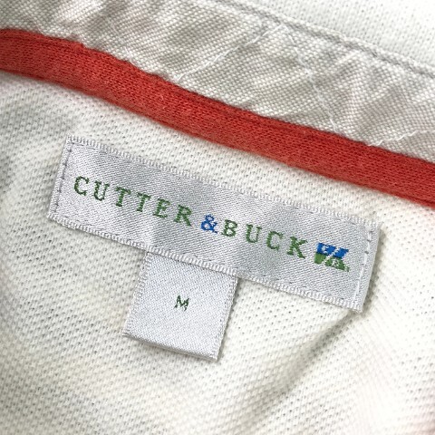 【1円】CUTTER&BUCK カッターアンドバック 長袖ポロシャツ ボーダー柄 ホワイト系 M [240101082603] メンズの画像5