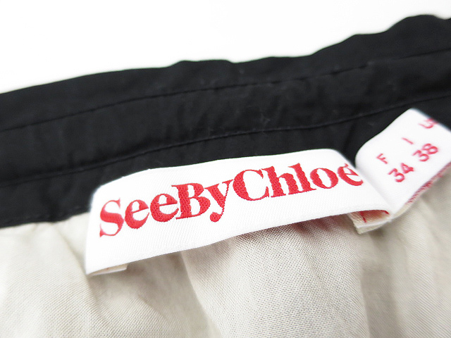 SEE BY CHLOE　シーバイクロエ レーススカート 刺繍 ブラック US2 [240001100872] レディース_画像3
