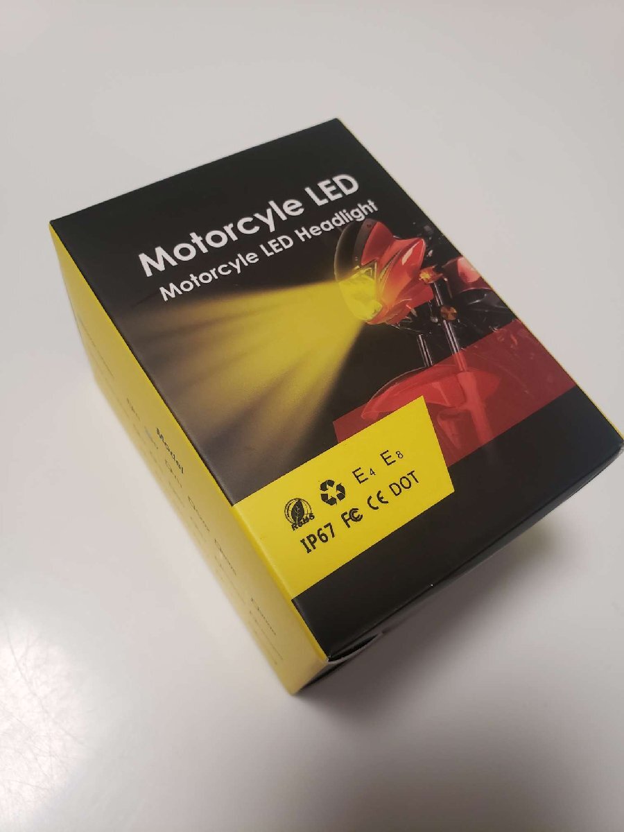 バイクにも最適 H7 LED ヘッドライト 車 バイク イエロー 黄色 12V 直流車用 爆光 バイク用 車用 ファンレス バルブ 1個_画像3