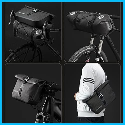*5L* ROCKBROS( lock Bros ) handlebar bag bicycle front bar g waterproof reflection attaching set high capacity 