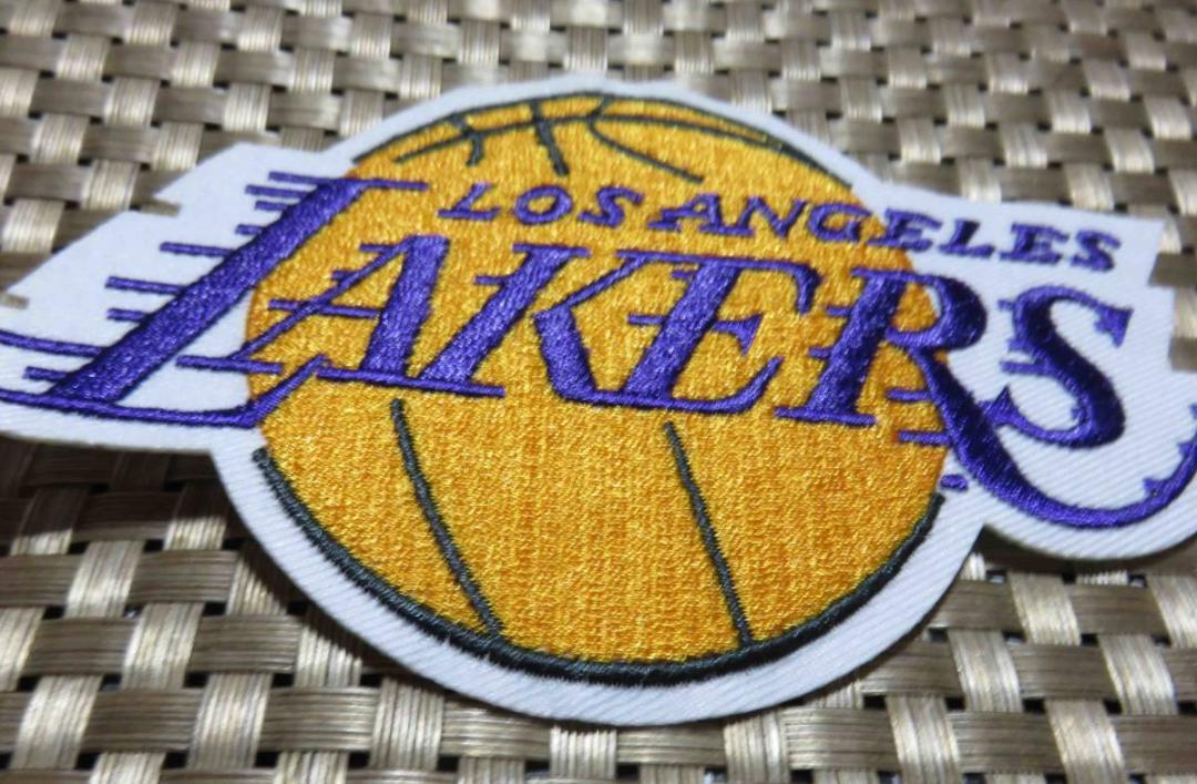 黄紫LR■激渋NBA ロサンゼルス・レイカーズ Los Angeles Lakers 刺繍ワッペン◆LA　バスケットボール◎アメリカ スポーツ■衣類・洋服DIY■