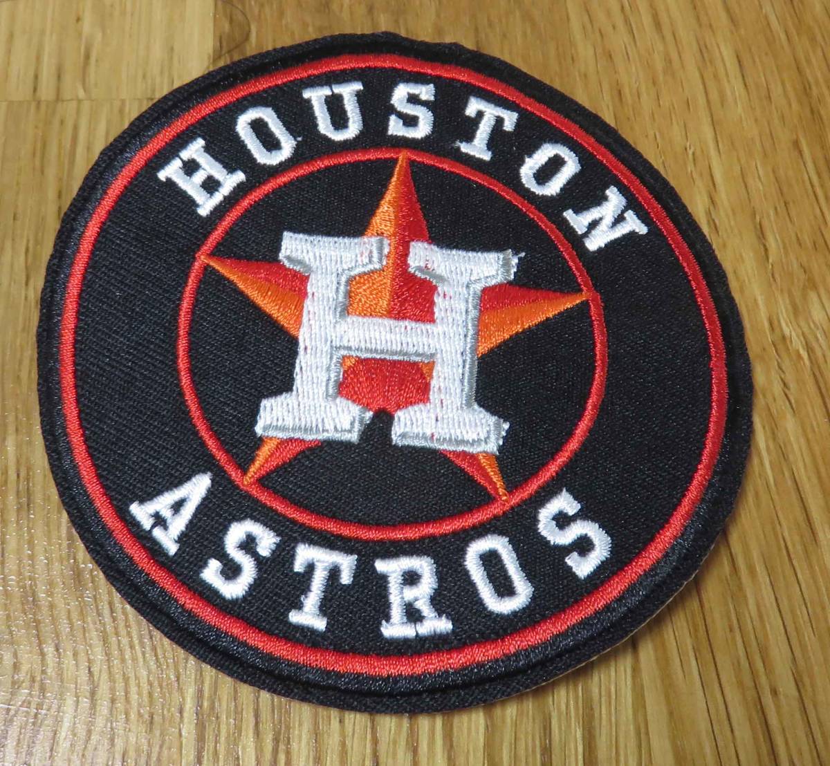 黒橙円▽新品MLB ヒューストン・アストロズHouston Astrosワッペン_画像5