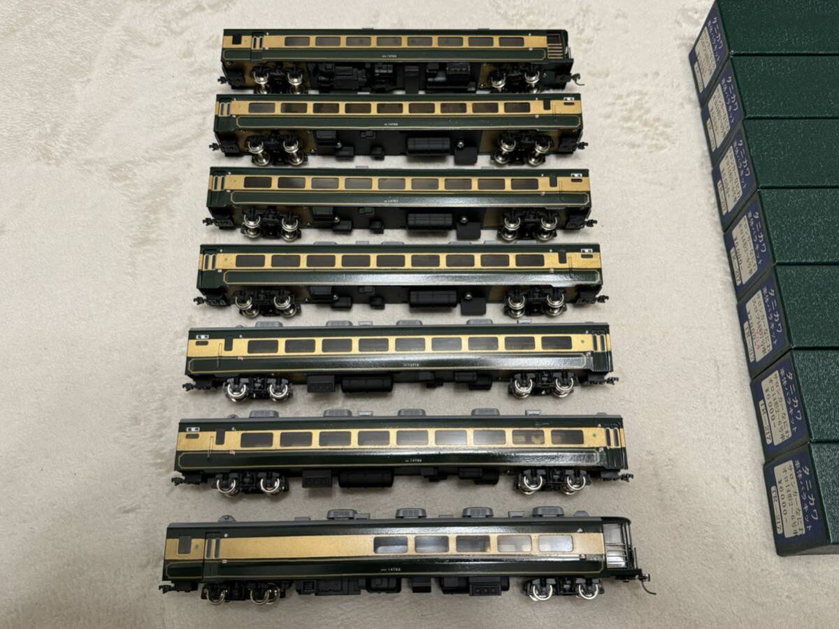 サロンカーなにわ 7輌セットタニカワ車体バラキット完成品 HOゲージ 鉄道模型 金属製の画像1