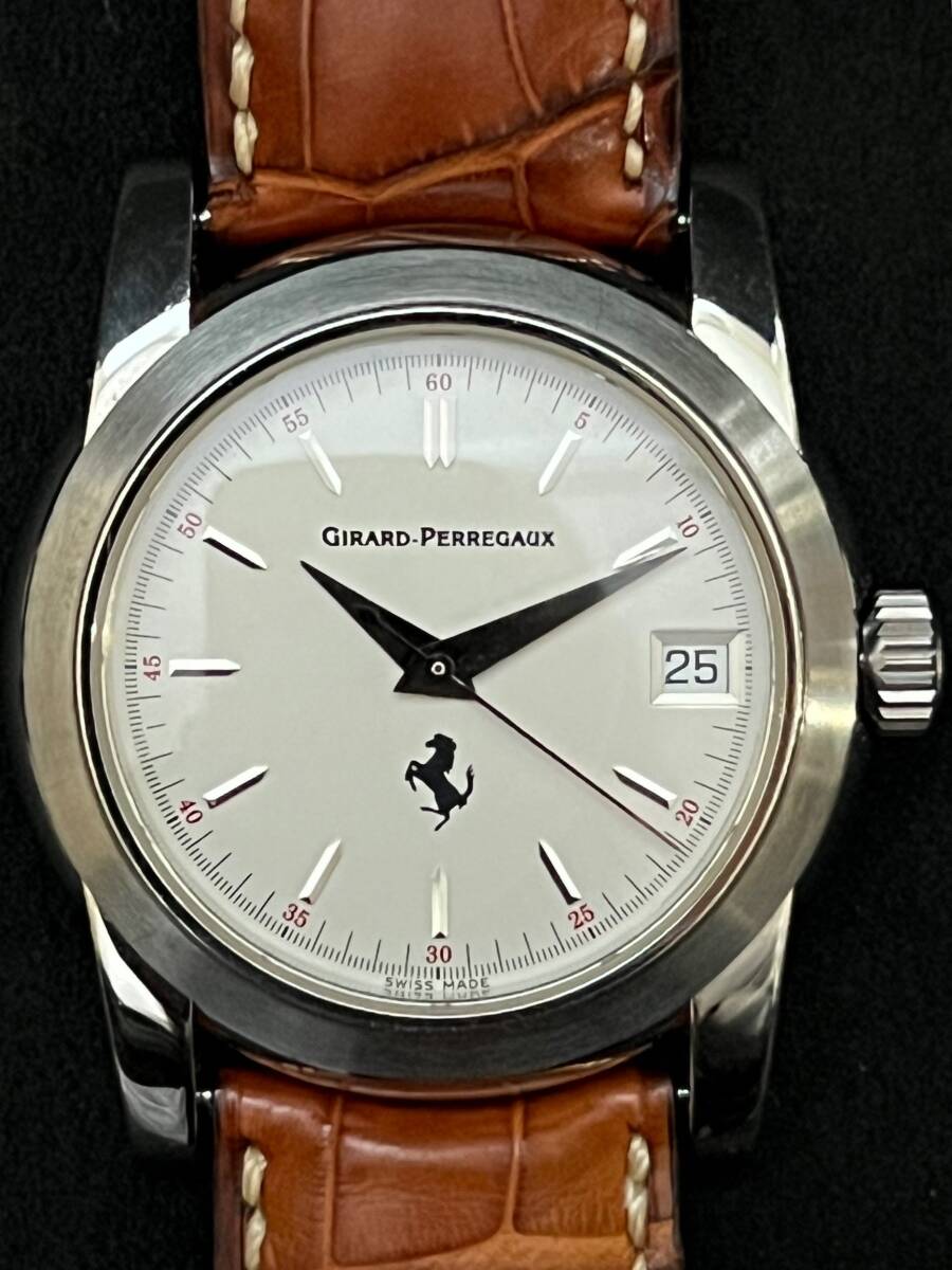 0001-0298 1円出品 時計 腕時計 ジラール ペルゴ GIRARD PERREGAUX フェラーリ Ferrari 8025 自動巻き 稼動品_画像1