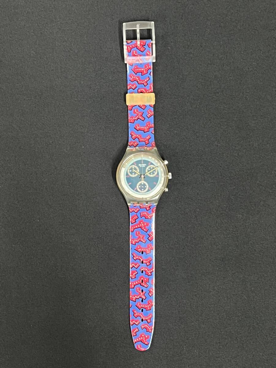 0001-0243 1円出品 時計 腕時計 swatch swiss スウォッチ AG 1992 スケルトン AG 1991 クォーツ 不動品 稼動未確認 おまとめ 2点_画像3