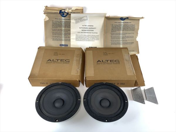 0u1k43A025 【音出しOK 美品】ALTEC 755E パンケーキ スピーカー ペア 箱入り 紙類付属 アルテック 音響機器 オーディオ機器