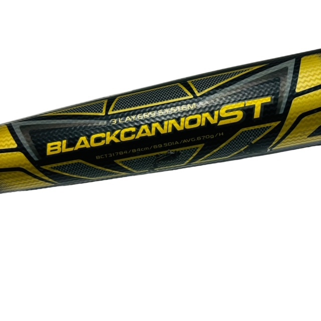 ★ZETT ゼット 軟式用バット ブラックキヤノンST BLACKCANNON ST 670g平均 BCT31784 84cm ヘッド 野球 バッター 打者☆_画像4