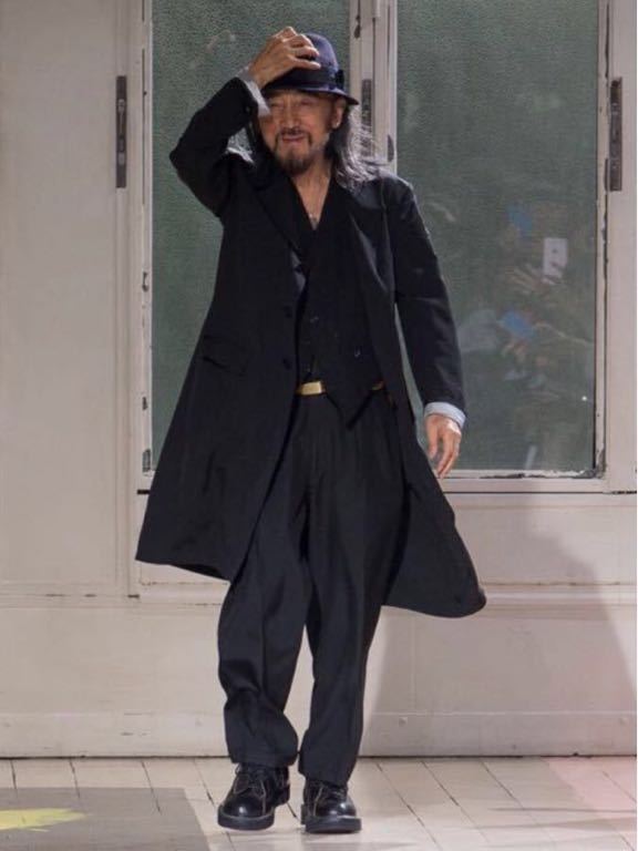 ヨウジヤマモト　オム　Yohji Yamamoto POUR HOMME　名作　ウール　ギャバ　ドクター 　ジャケット　コート　黒　2_画像7