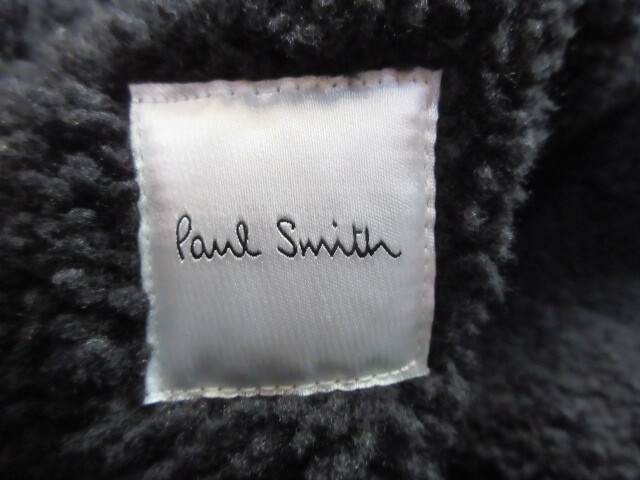 ポールスミス　Paul Smith　18AW メインライン　羊革　リアル　ムートン　ロング　コート　黒　XL_画像4