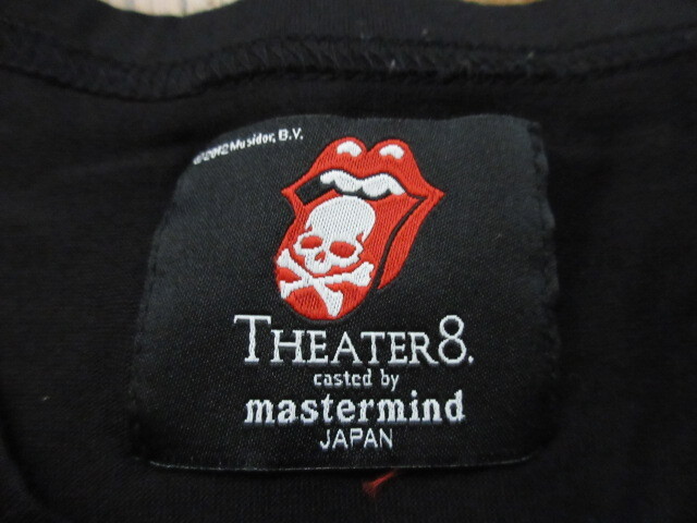 マスターマインド　mastermind japan ×　THEATER8　gingam スワロフスキー　リップ　タン　ロング　Tシャツ　カットソー　黒S_画像4