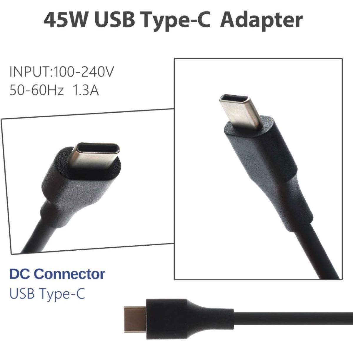 USB Type-C充電器 45W Acer Chromebook Spin 1 11 R11 13 R13 電源コード