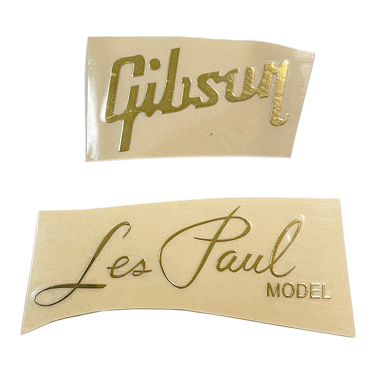 Gibson Logo + Les Paul MODEL Gold metal * sticker 