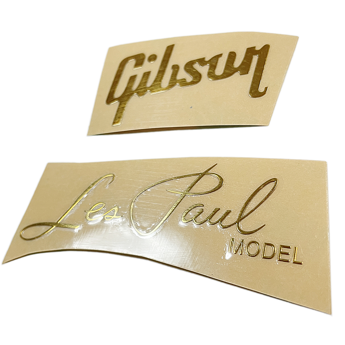 Gibson Logo + Les Paul MODEL Gold metal * sticker 