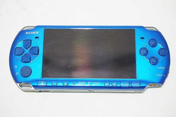 【質Banana】ジャンク扱い!!! SONY/ソニー ポータブルゲーム機 PSP3000 ブルー 2GBメモリーカード付 ♪.。.:*・゜_画像2