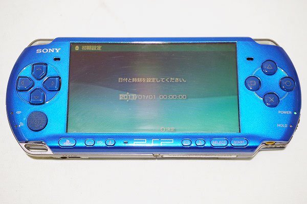 【質Banana】ジャンク扱い!!! SONY/ソニー ポータブルゲーム機 PSP3000 ブルー 2GBメモリーカード付 ♪.。.:*・゜_画像1