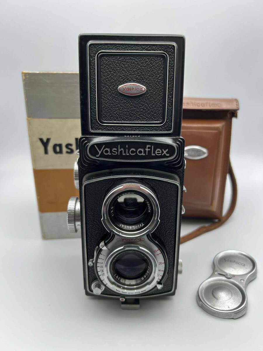 ヤシカ Yashica Yashicaflex Yashikor 1:3.5 f=80mm 二眼レフカメラ 中判フィルムカメラ ヤシカフレックス 動作未確認 ジャンク 現状品_画像1