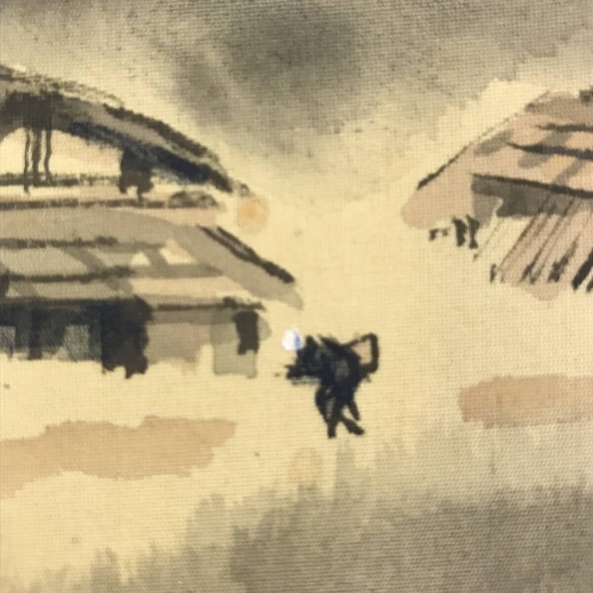 真作/景舟/蓬莱山図/山水/横物/桐共箱付/布袋屋掛軸A-344 真作/景舟/蓬莱山図/山水/横物/桐共箱付/布袋屋掛軸A-344