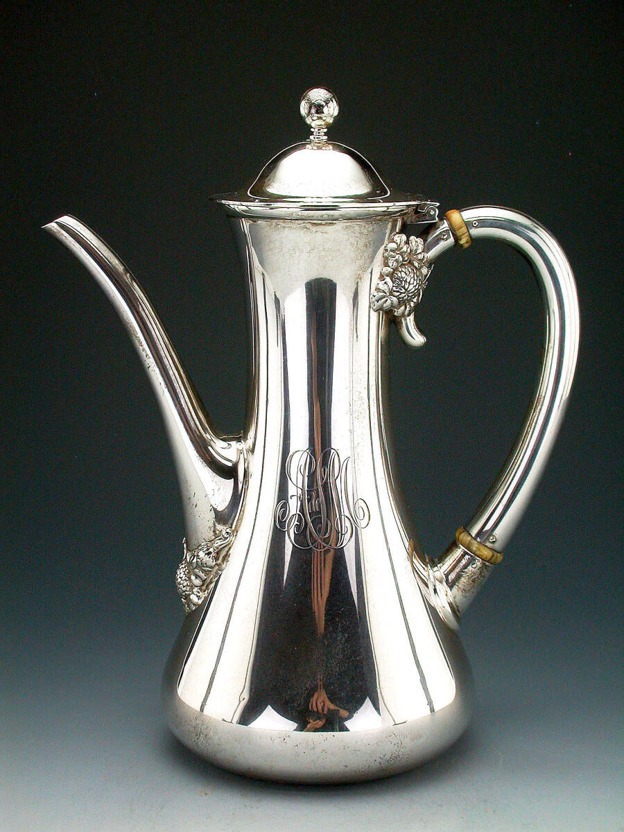  antique Tiffany *a-ru Novo - form .. ornament original silver made pot 
