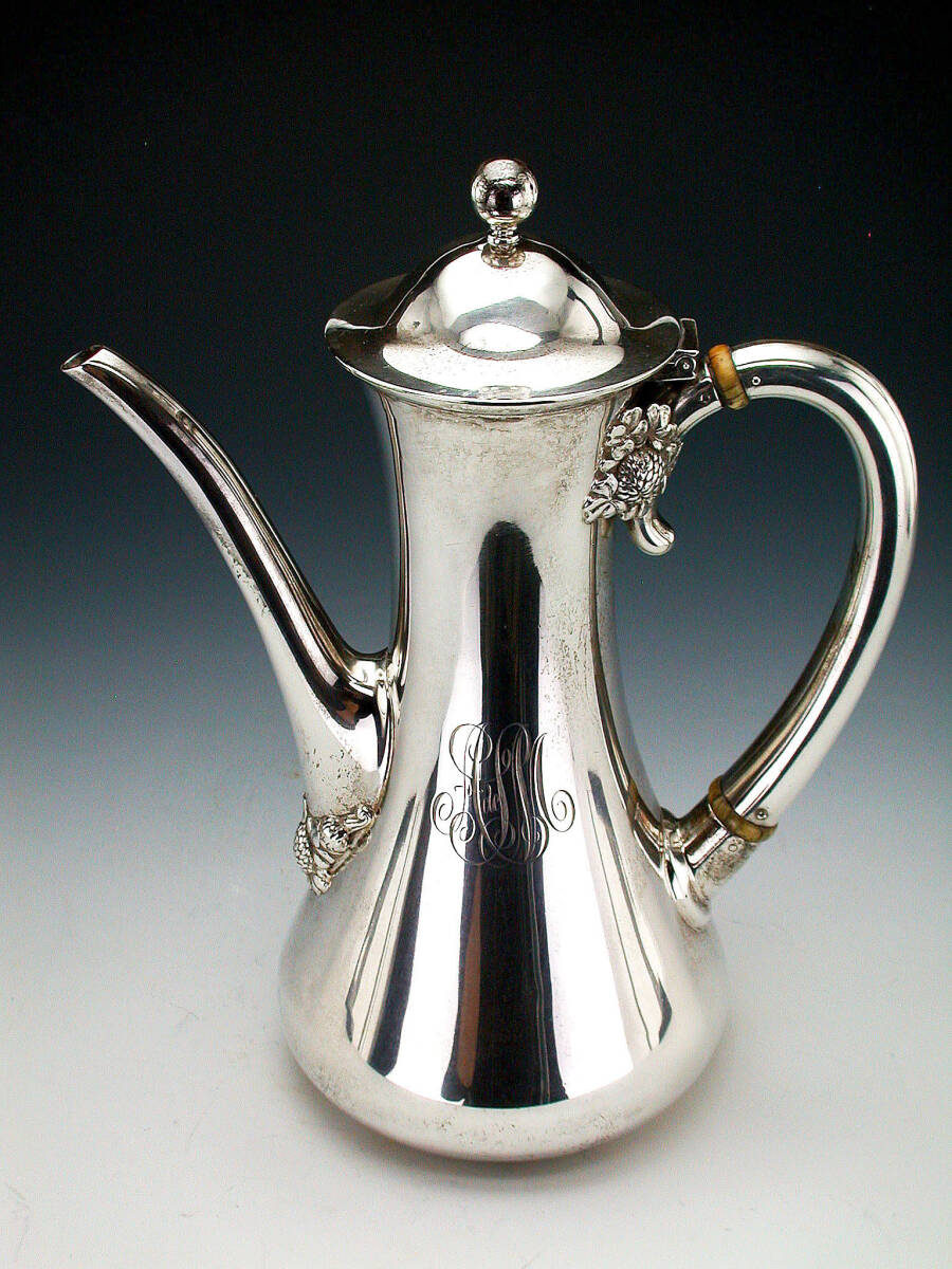  antique Tiffany *a-ru Novo - form .. ornament original silver made pot 