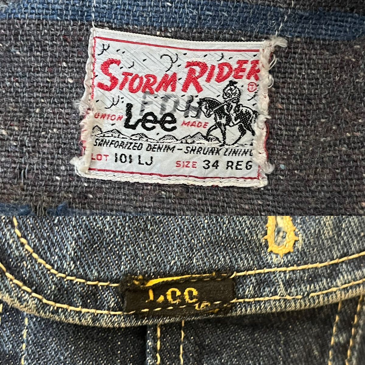 実物ビンテージ Lee101LJデニムジャケット リー リーバイス 古着 USA製 50’s60’s_画像4