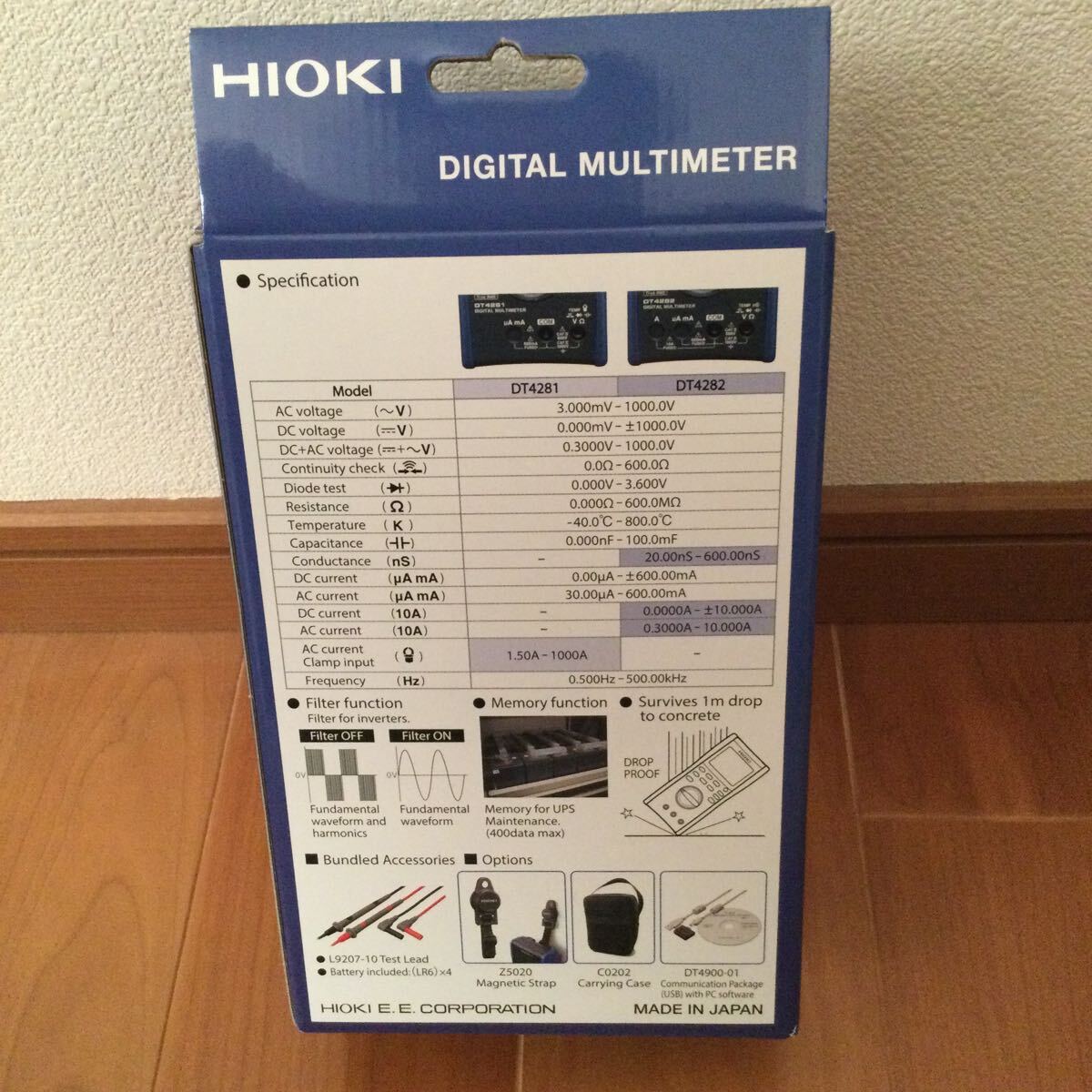 HIOKI (日置電機) デジタルマルチメータ DT4282 (最上位モデル) テスター DMM 日本製 未開封未使用品の画像2