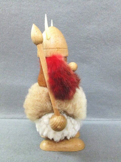 【NOGGINS ノギンス 赤髭 バイキング 木製 人形】北欧/デンマーク/ヴィンテージ/ウッド/赤髪/置物_画像3