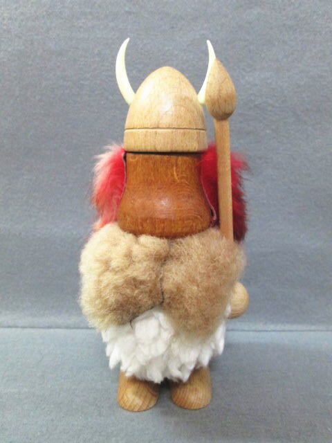 【NOGGINS ノギンス 赤髭 バイキング 木製 人形】北欧/デンマーク/ヴィンテージ/ウッド/赤髪/置物_画像4