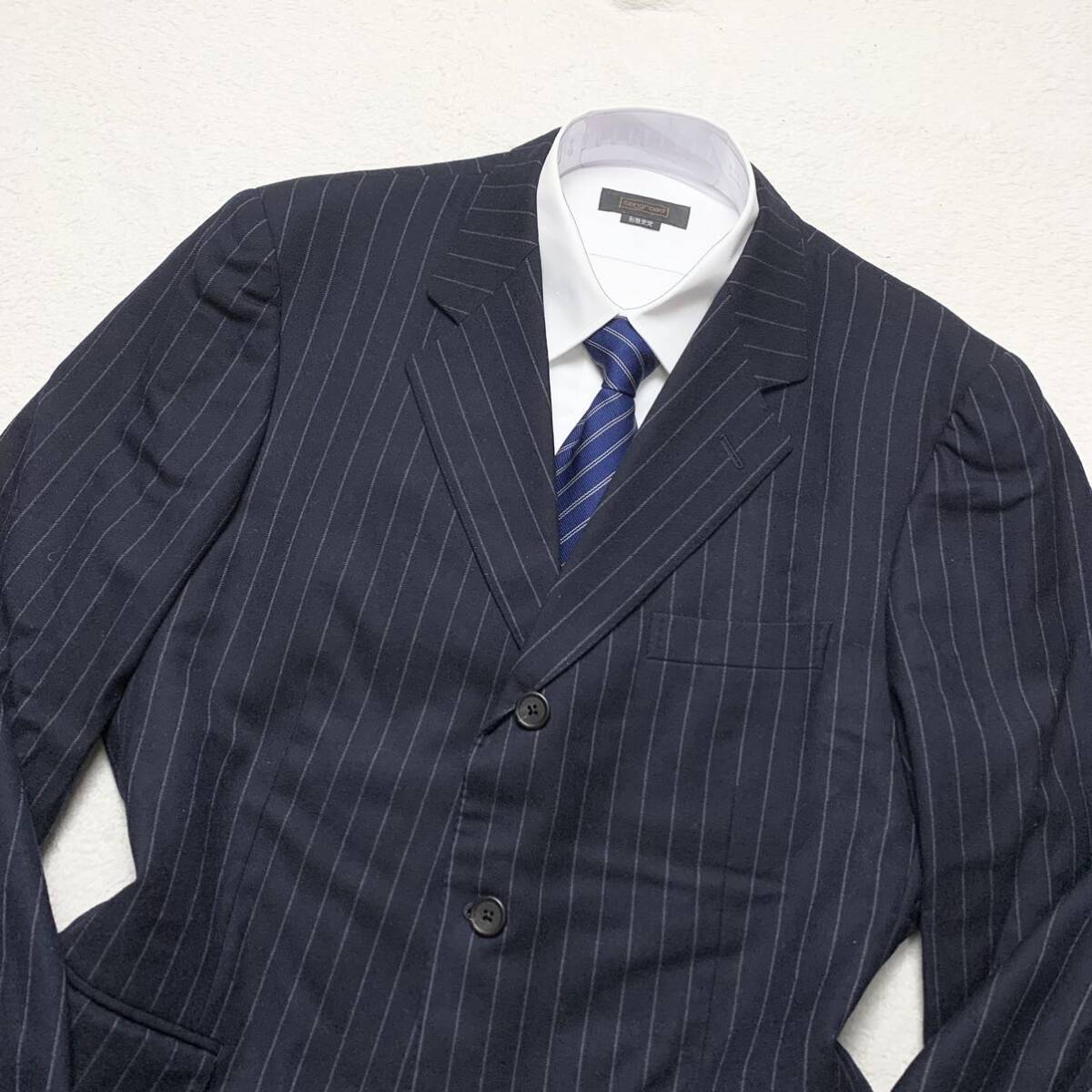 希少XL ブルックスブラザーズ【極上のカシミヤ】Brooks Brothers スーツ セットアップ 裏地総柄 ネイビー 紺 ウール カシミア テーラード_画像3