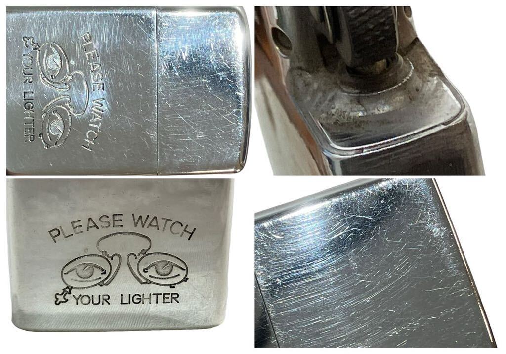 現状品 着火未確認 ZIPPO ジッポー PLEASE WATCH YOUR LIGHTER スターリングシルバー STERLING SILVER 銀 [TK24-0320-1]_汚れ　傷　変色